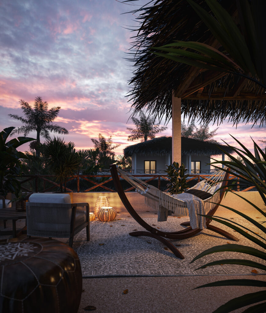 Rendering Esterni per spazi outdoor residenziali Giardini, Pergole e Terrazze in 3D