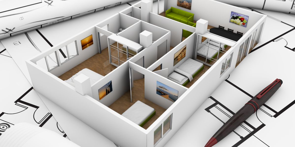 rendering progettare interni casa milano