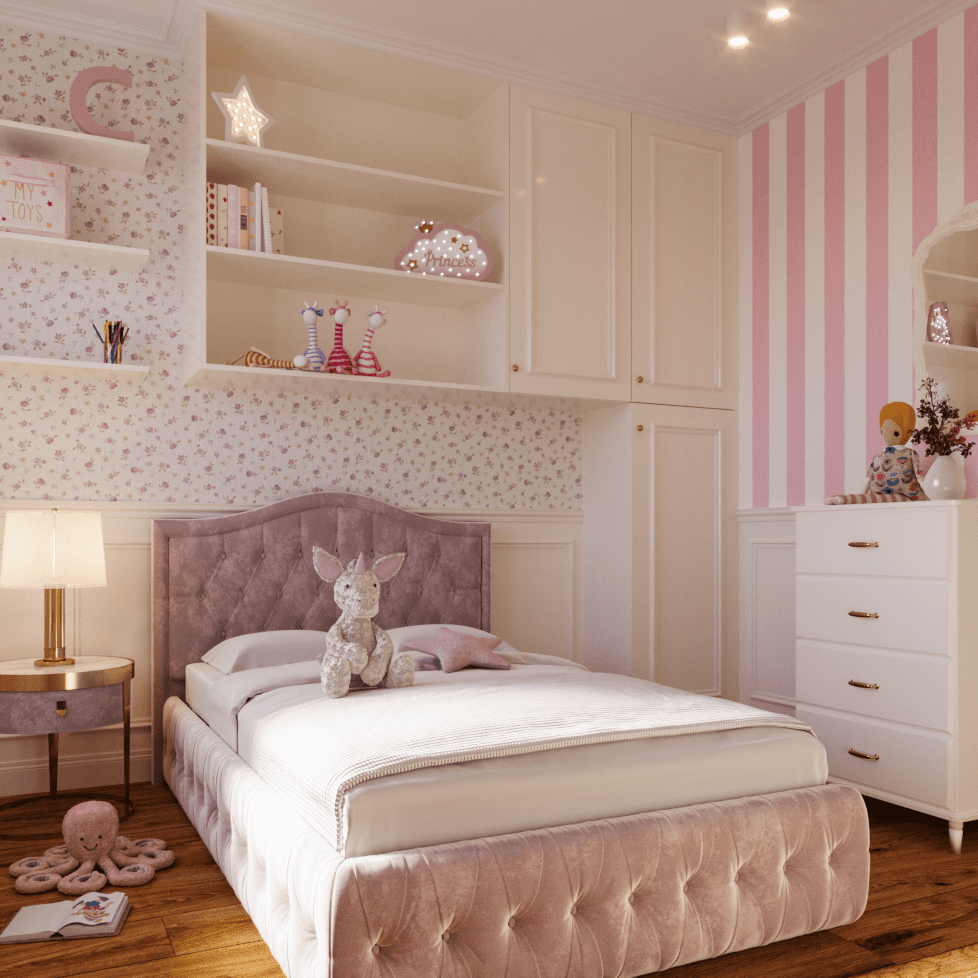 Rendering 3D di interni per bambini